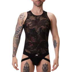 Barcode Berlin Body homme en dentelle ENVER Noir
